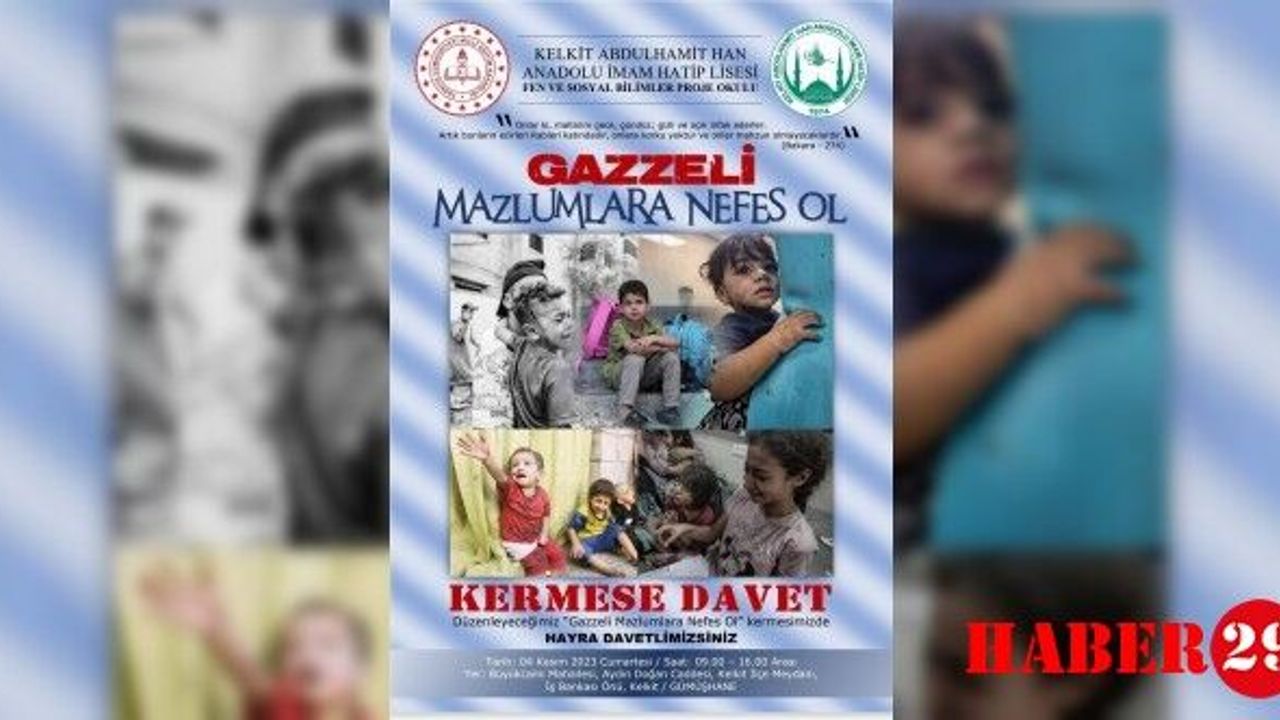Kelkit'te Gazze'ye Destek Kermesi: "Gazzeli Mazlumlara Nefes Ol"