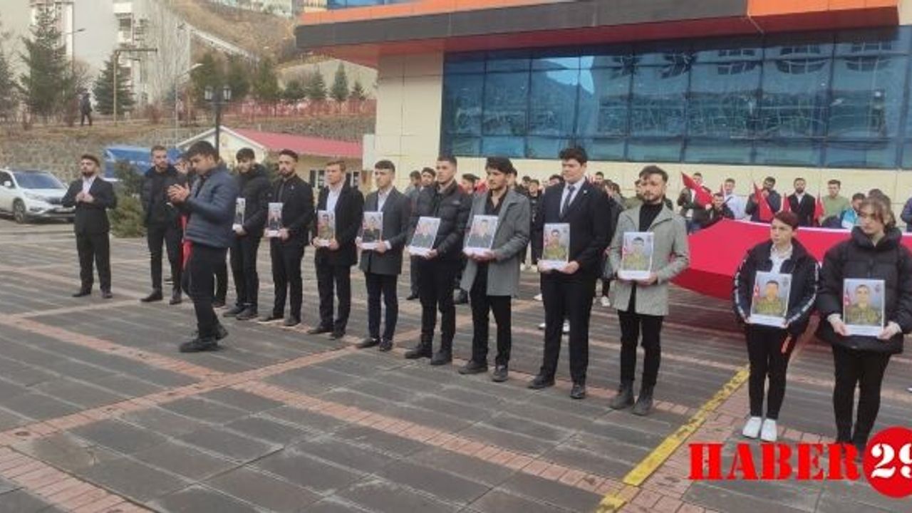 Gümüşhane ülkü ocaklarından şehitleri anma yürüyüşü
