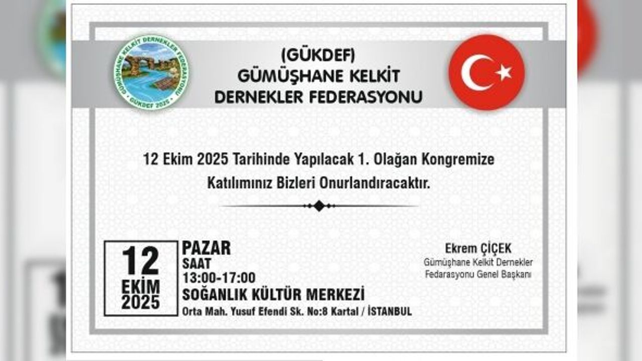 Kelkit Dernekler Federasyonu İlk Olağan Kongresini Yapıyor