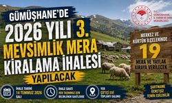 Gümüşhane'de 2026 Yılı 3. Mevsimlik Mera Kiralama İhalesi Yapılacak