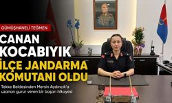 Gümüşhaneli Teğmen Canan Kocabıyık, Aydıncık İlçe Jandarma Komutanı Olarak Göreve Başladı