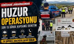 Gümüşhane İl Jandarma Komutanlığı 15 Günlük Denetim Bilançosunu Açıkladı