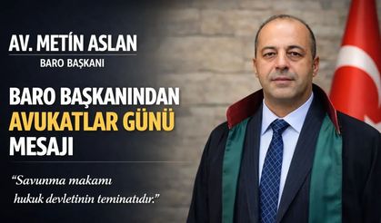 Gümüşhane Baro Başkanı Metin Aslan’dan 5 Nisan Mesajı: "Savunma Zayıflarsa Adalet Çöker"