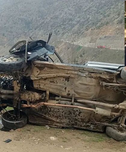 Kürtün'de Kahreden Kaza: Otomobil 80 Metrelik Uçuruma Yuvarlandı!