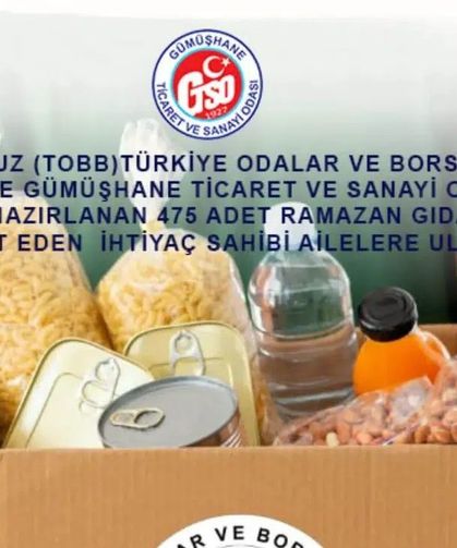 Gümüşhane’de Dayanışma Köprüsü: GTSO 475 Aileye Ramazan Eli Uzattı