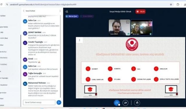 Gümüşhane Üniversitesi’nde “Sosyal Medyada Editörlük” Konulu Online Söyleşi Gerçekleşti