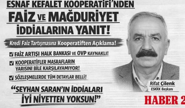 Gümüşhane ESKKK’dan "Faiz" Savunması: "Karar Verici Biz Değil, Banka!"