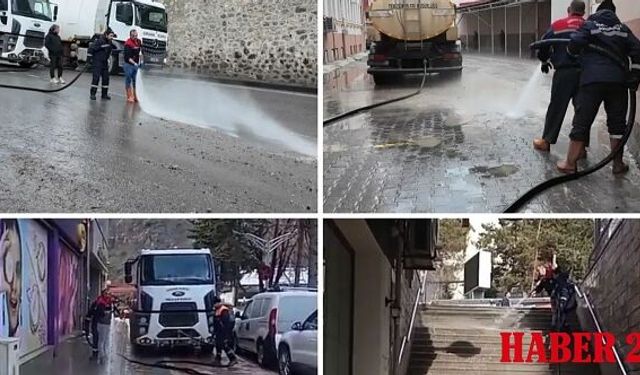 Gümüşhane’de Bahar Temizliği Operasyonu: Cadde ve Sokaklar Tazyikli Suyla Arınıyor