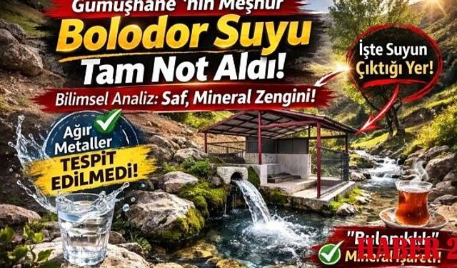 Gümüşhane’nin Asırlık Bilmecesi Çözüldü: Bolodor Suyu Laboratuvardan "Tam Not" Aldı