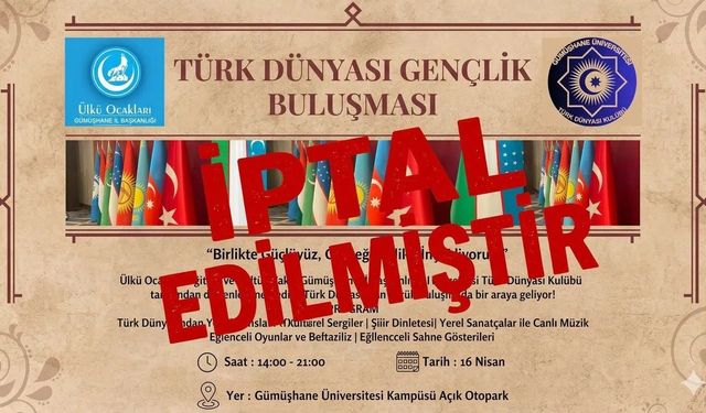Gümüşhane'de Gençlik Buluşmasına "Yas" Engeli: Ülkü Ocakları Programı İptal Etti