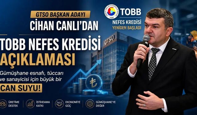 GTSO Başkan Adayı Cihan Canlı: "Nefes Kredisi Gümüşhane Ekonomisine Güç Katacak"