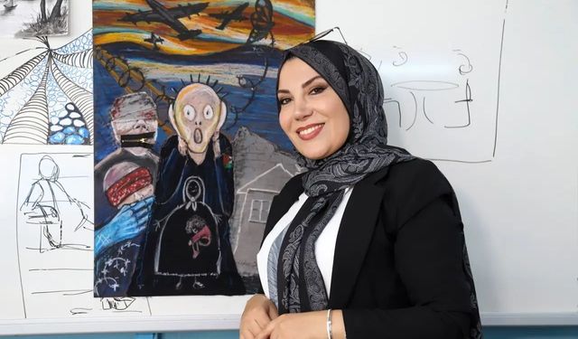 Çöpten Sanata: Gümüşhaneli Görsel Sanatlar Öğretmeni Atık Maddeleri Tabloya Dönüştürdü