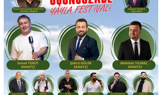 Üçüncüzade 15. Yayla Festivali Akçaabat'ta Düzenlenecek