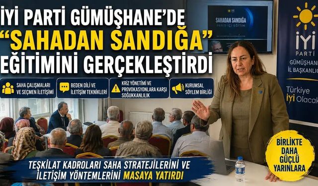 İYİ Parti Gümüşhane Teşkilatında "Sahadan Sandığa" Seçim Eğitimi