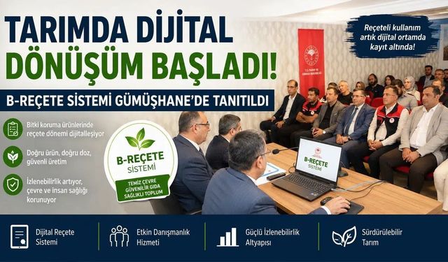 Gümüşhane Tarımında Yeni Dönem: B-REÇETE Sistemi Görücüye Çıktı
