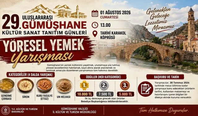 Gümüşhane'de Asırlık Mutfak Mirası İçin Büyük Yarışma Başlıyor