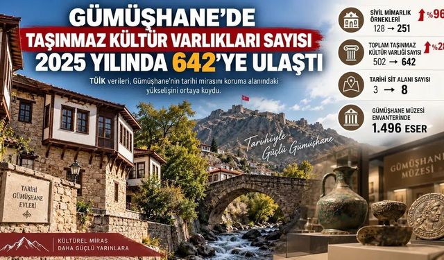 TÜİK 2025 Kültürel Miras İstatistikleri Gümüşhane Raporu Açıklandı