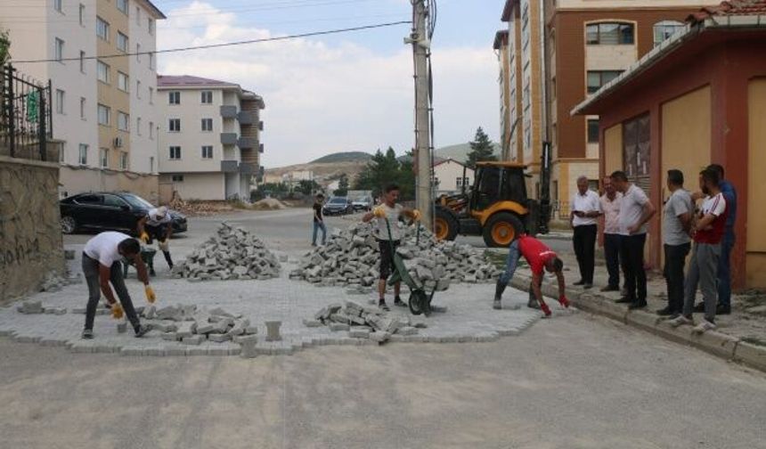Şiran'da Parke Çalışmaları Devam Ediyor