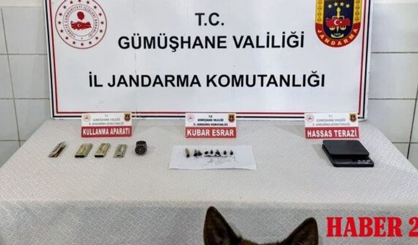 İl Jandarma Komutanlığı’ndan Kelkit’te uyuşturucu operasyonu
