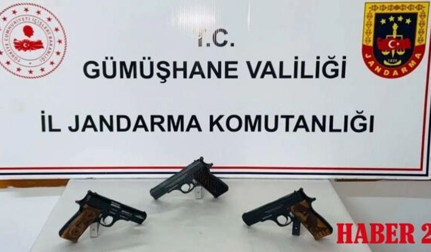 Torul’da Jandarma'dan silah kaçakçılığı operasyonu: 3 silah ve 2 şüpheli yakalandı