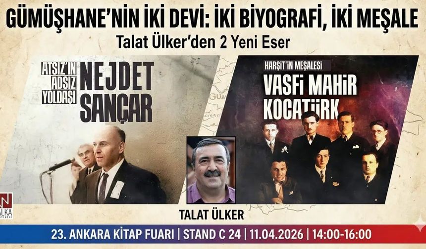 Gümüşhaneli Yazardan Kültür Dünyasına İki Dev Eser: Talat Ülker’den Sançar ve Kocatürk Biyografileri