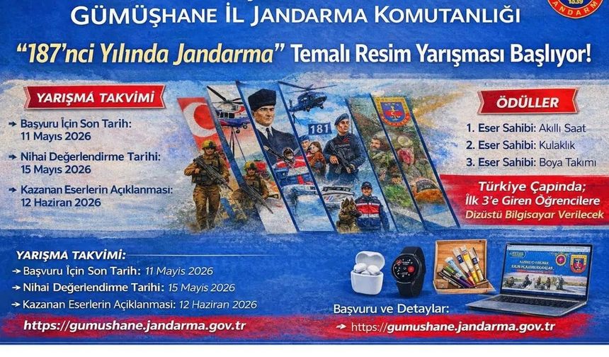 Gümüşhane’de Jandarma Sevgisi Tuvale Yansıyor: Genç Yetenekler Yarışıyor!