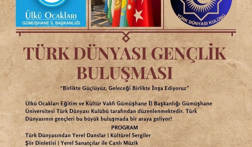 Gümüşhane’de Türk Dünyası Gençliği Buluşuyor
