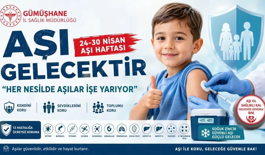 Gümüşhane’de "Aşı Haftası" Seferberliği: 13 Hastalığa Karşı Ücretsiz Koruma
