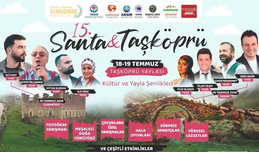 Santa ve Taşköprü'de Çifte Heyecan: Şenlik ve Bisiklet Yarışı Bir Arada Yapılacak