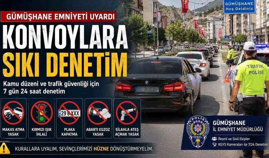 Gümüşhane İl Emniyet Müdürlüğü'nden Genel Güvenlik ve Trafik Genelgesi