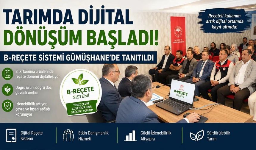 Gümüşhane Tarımında Yeni Dönem: B-REÇETE Sistemi Görücüye Çıktı