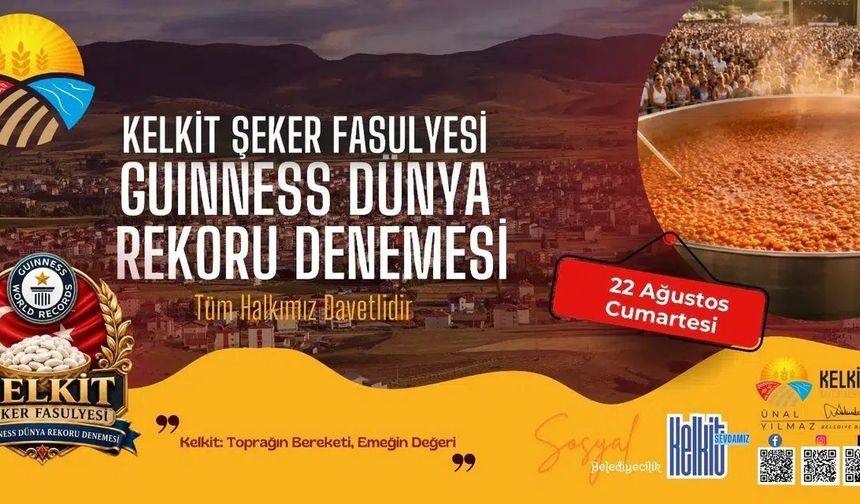 Kelkit Şeker Fasulyesi Guinness Rekorlar Kitabı’na Girmeye Hazırlanıyor