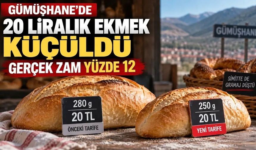 Gümüşhane’de Ekmek Fiyatları Güncellendi: Kilogramı 80 Lira Oldu