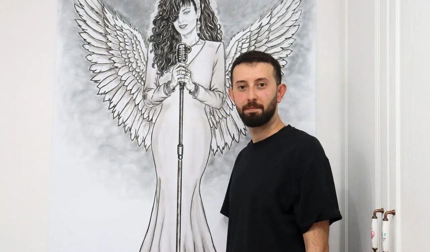 Çuvaldan Çıkan Kömür Parçalarıyla Sanat Eseri Oluşturdu: Dev Bergen Portresi
