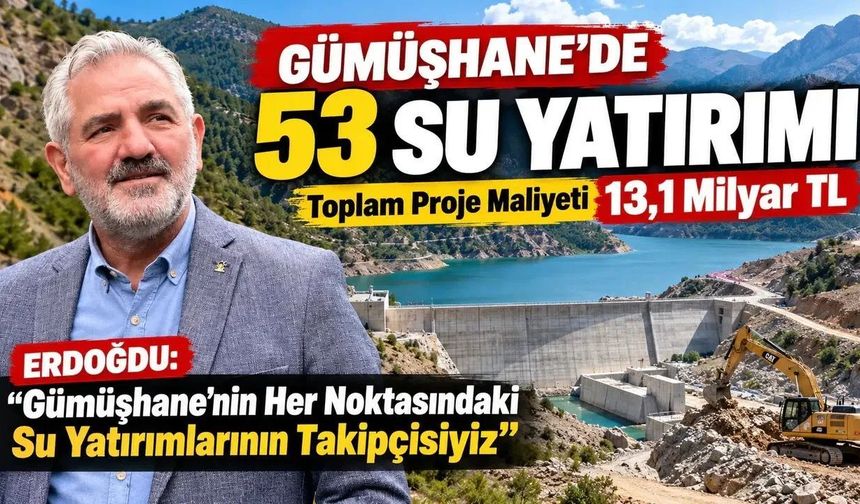 Gümüşhane Merkez ve İlçelerinde Su Yatırımları Hız Kesmiyor