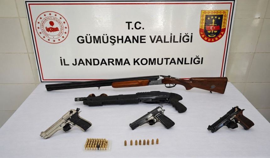 TEM, JASAT Ve Şiran Jandarmasından Ortak Operasyon: Çok Sayıda Silah Ele Geçirildi