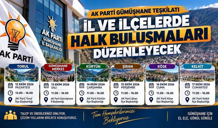 AK Parti Gümüşhane Teşkilatı Sahaya İniyor: Sorunlar Yerinde Dinlenecek