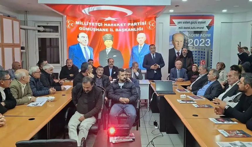 Belediye Başkanı Vedat Soner Başer MHP Gümüşhane İl Başkanlığı’nda Sunum Yaptı