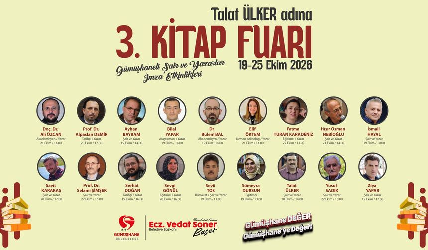 Gümüşhane Edebiyatının Duayen İsmi Talat Ülker Adına Düzenlenen Fuar Tamamlandı