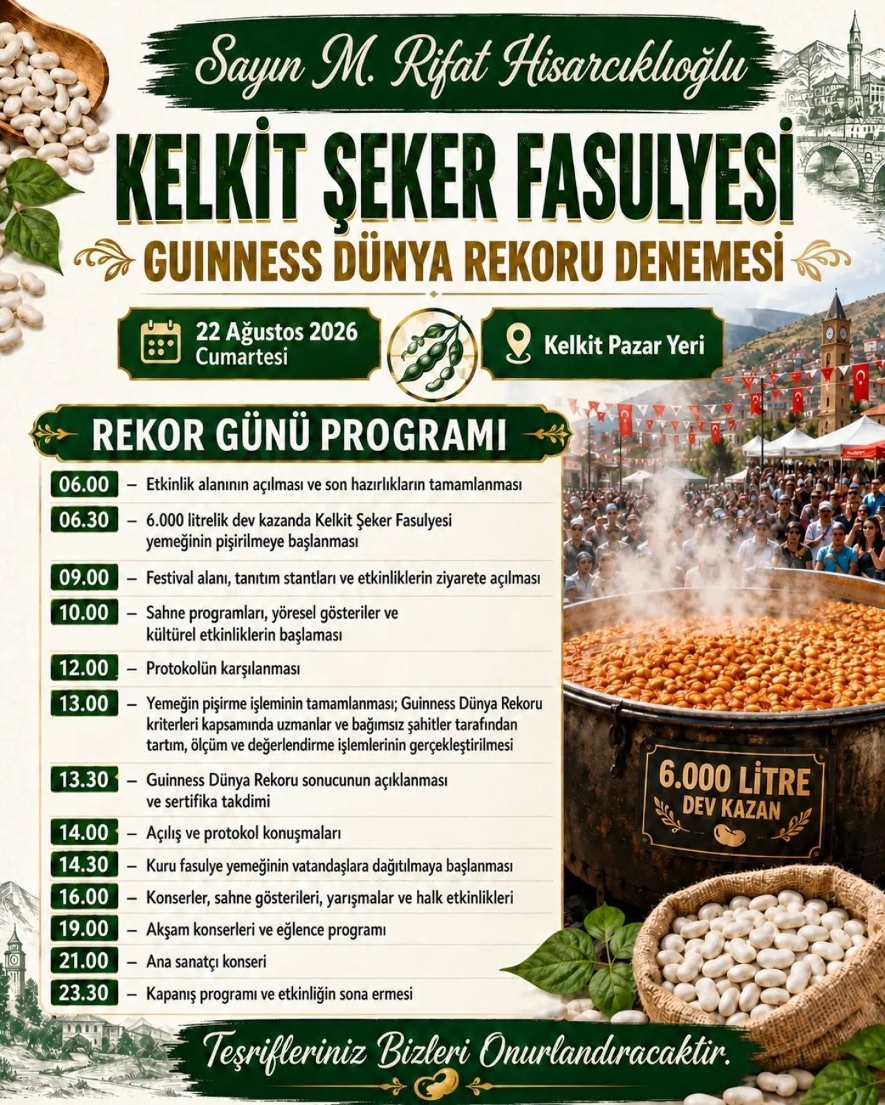 Kelkit’te Tarihi Gün: 6 Bin Litrelik Dev Kazan Guinness Rekoru İçin Kaynayacak