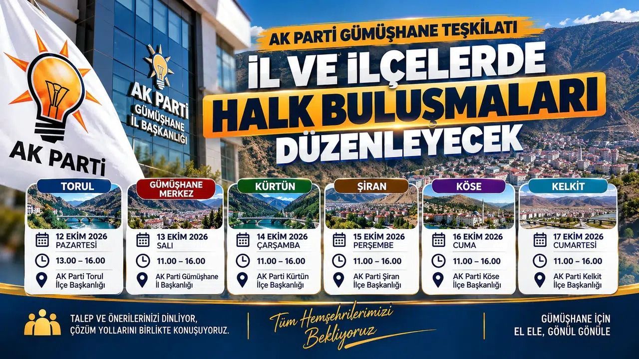 AK Parti Gümüşhane Teşkilatı Sahaya İniyor: Sorunlar Yerinde Dinlenecek
